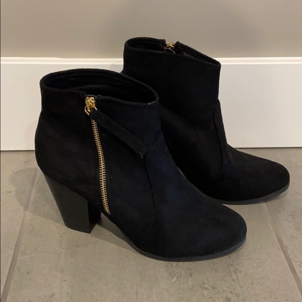 Black ankle booties